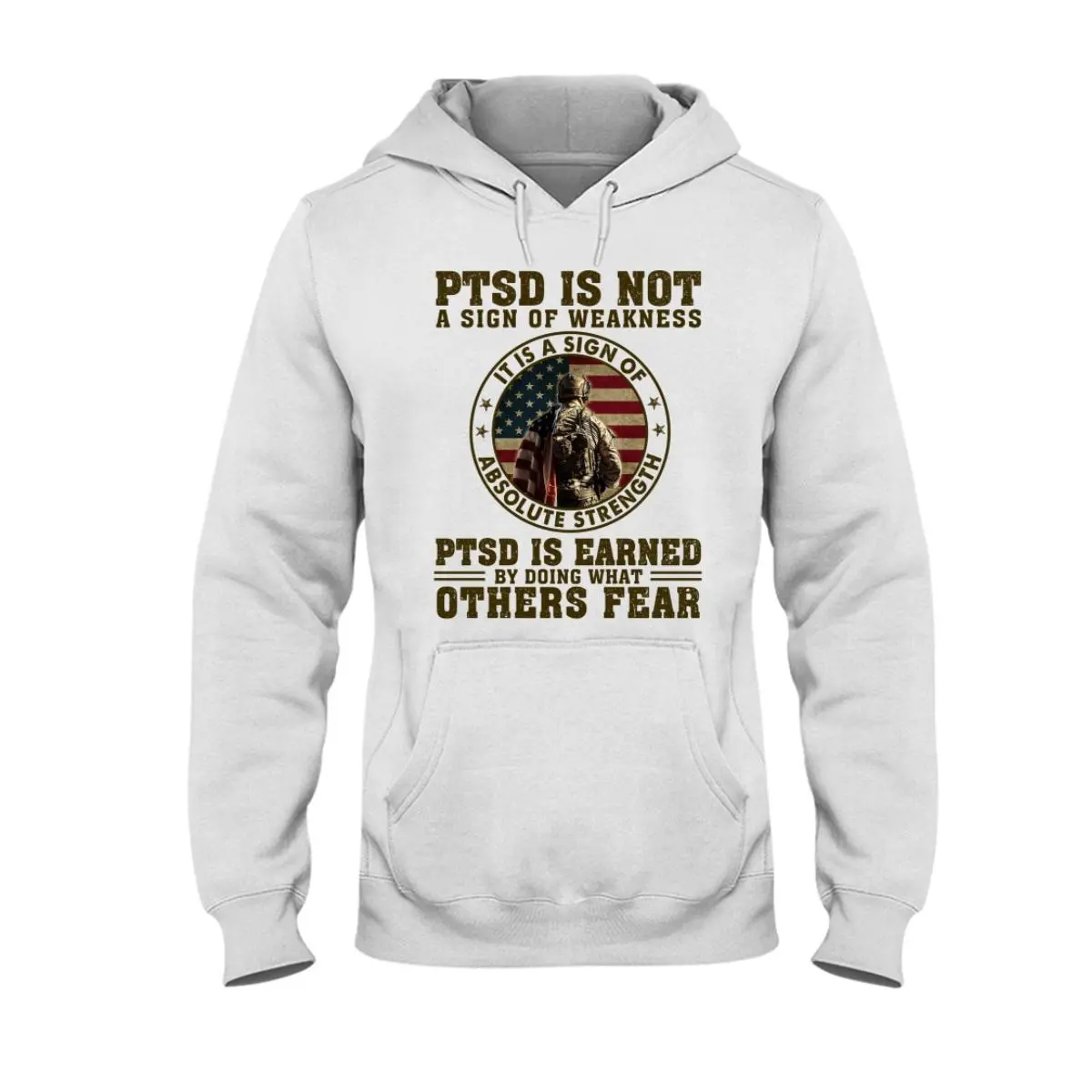 PTSD Awareness Shirts - Courageous Tees Defying Fear Tee 2 PTSD Awareness Strength Not Weakness Military Tee Shirts Gift For Veterans 2