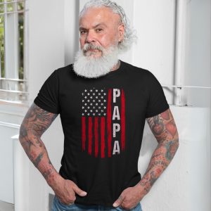 Papa T shirt E28093 American Flag Patriotic Dad Gift Tee 7.jpg