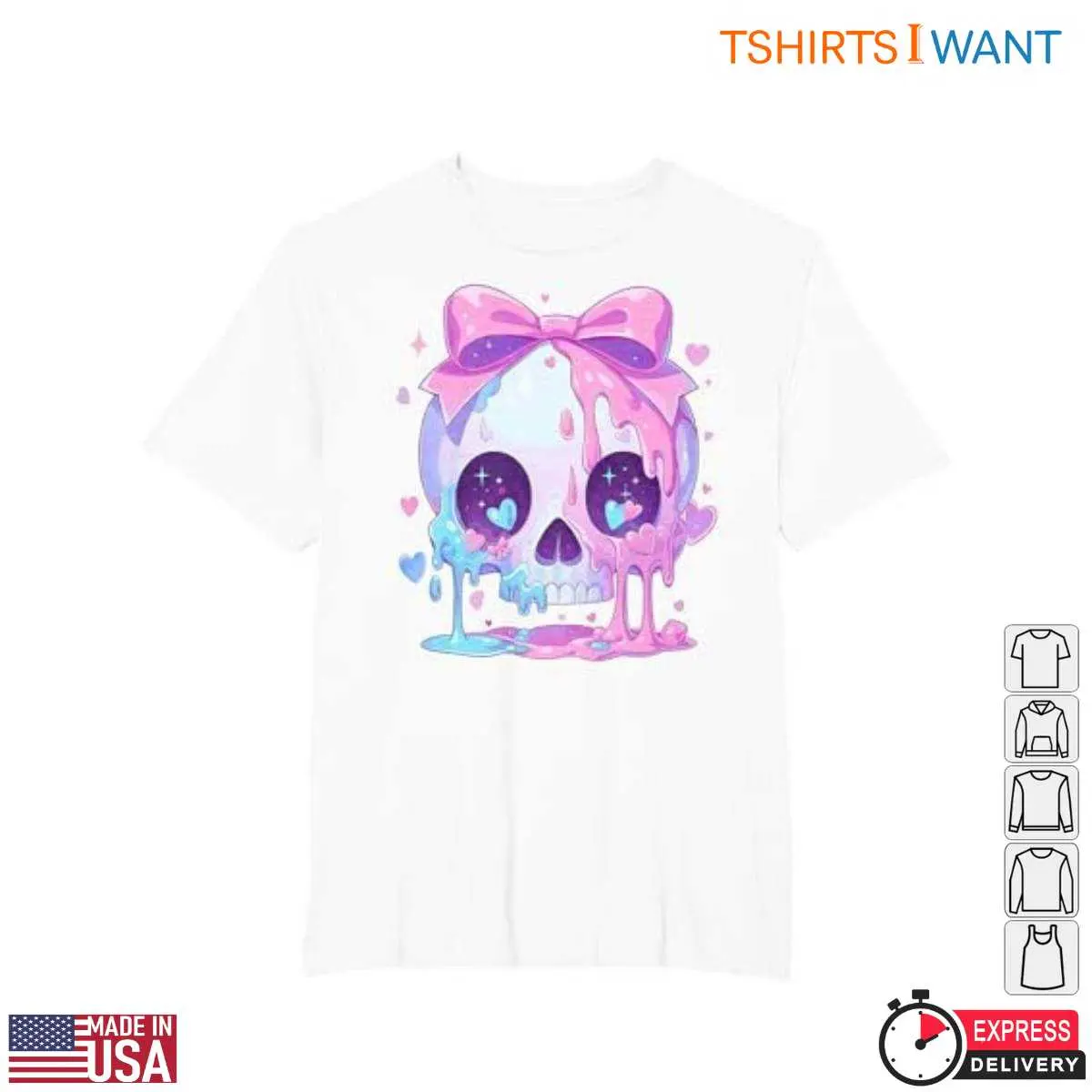 Pastel Goth Skull Bow Drip T Shirt 2 1.jpg