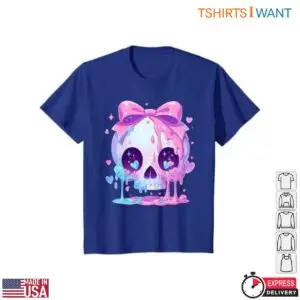 Pastel Goth Skull Bow Drip T-Shirt 9 Pastel Goth Skull Bow Drip T Shirt 4 1.jpg
