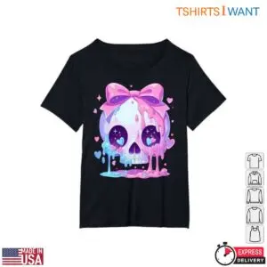 Pastel Goth Skull Bow Drip T-Shirt 10 Pastel Goth Skull Bow Drip T Shirt 5 1.jpg