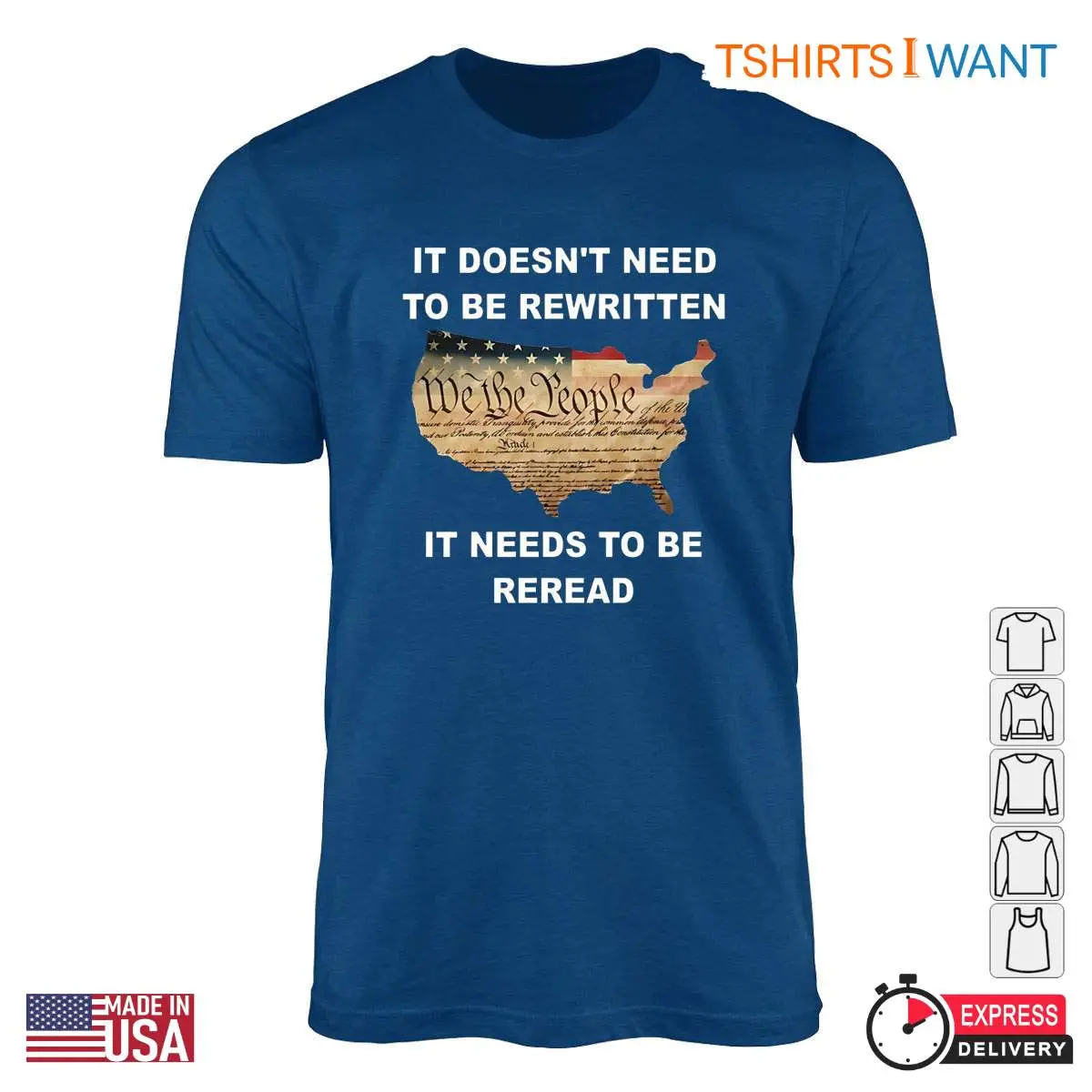 Patriotic 'We the People' T Shirt – It Doesn’t Need to Be Rewritten, It Needs to Be Reread 2