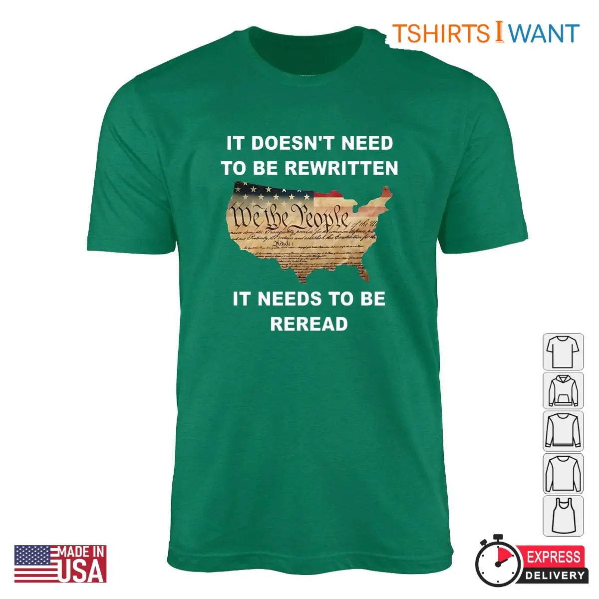 Patriotic 'We the People' T Shirt – It Doesn’t Need to Be Rewritten, It Needs to Be Reread 3
