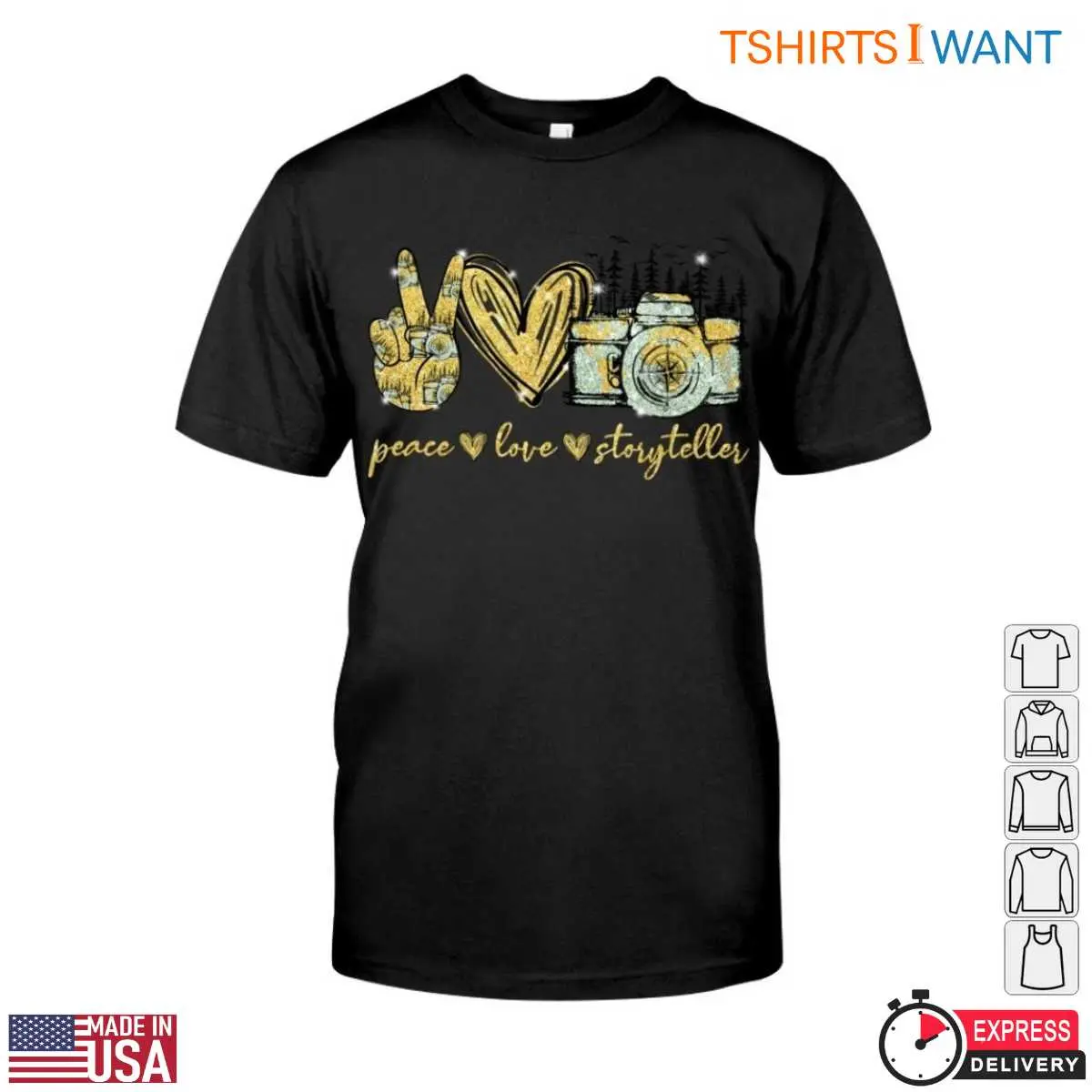 Peace Love Photography Artistic Camera Storyteller T Shirt 1 1.jpg