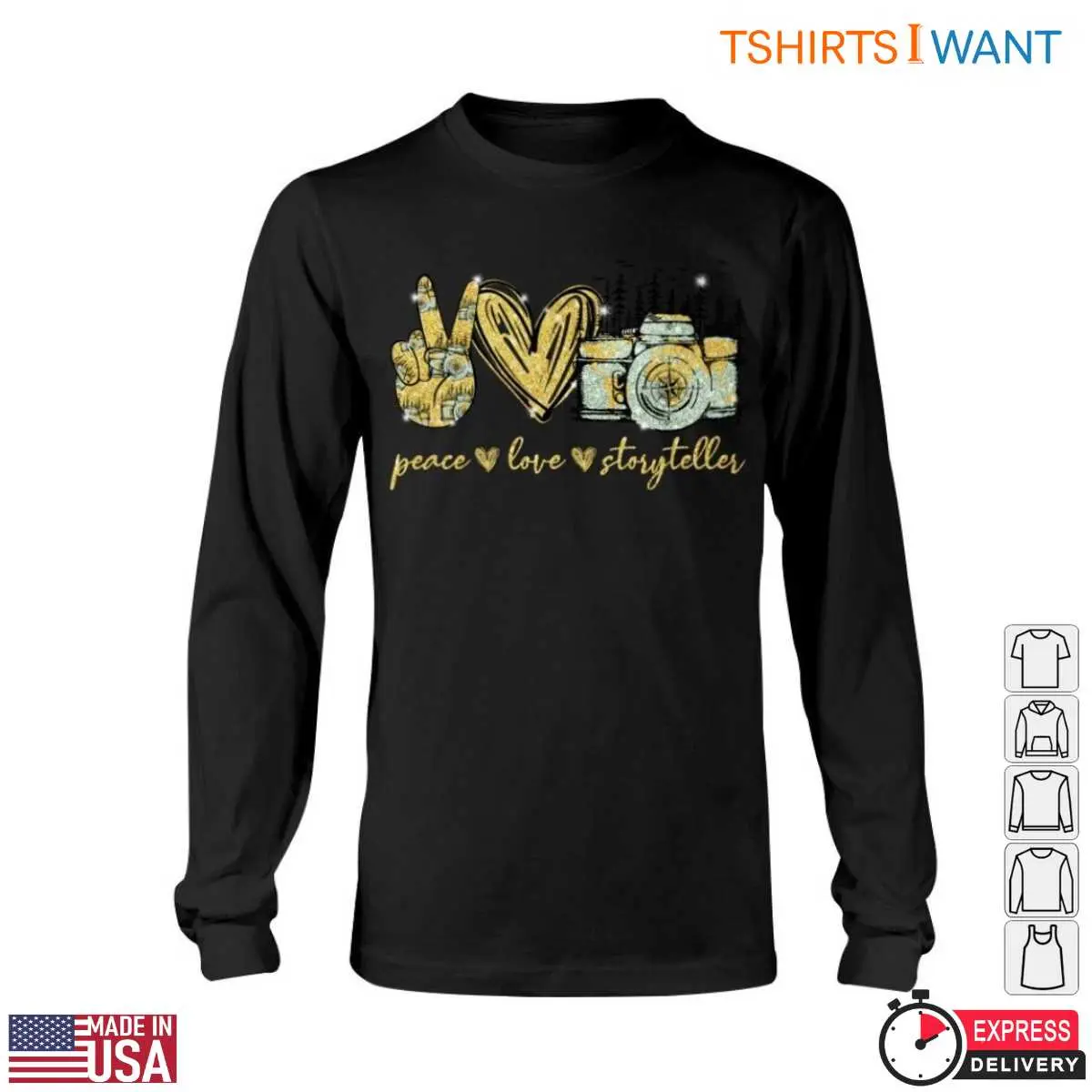 Peace Love Photography Artistic Camera Storyteller T Shirt 6 1.jpg