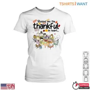 Peanut Characters T-Shirt - Blessed are the Thankful in Heart Graphic Tee 6 Peanut Characters T Shirt Blessed Thankful Graphic 2 1.jpg