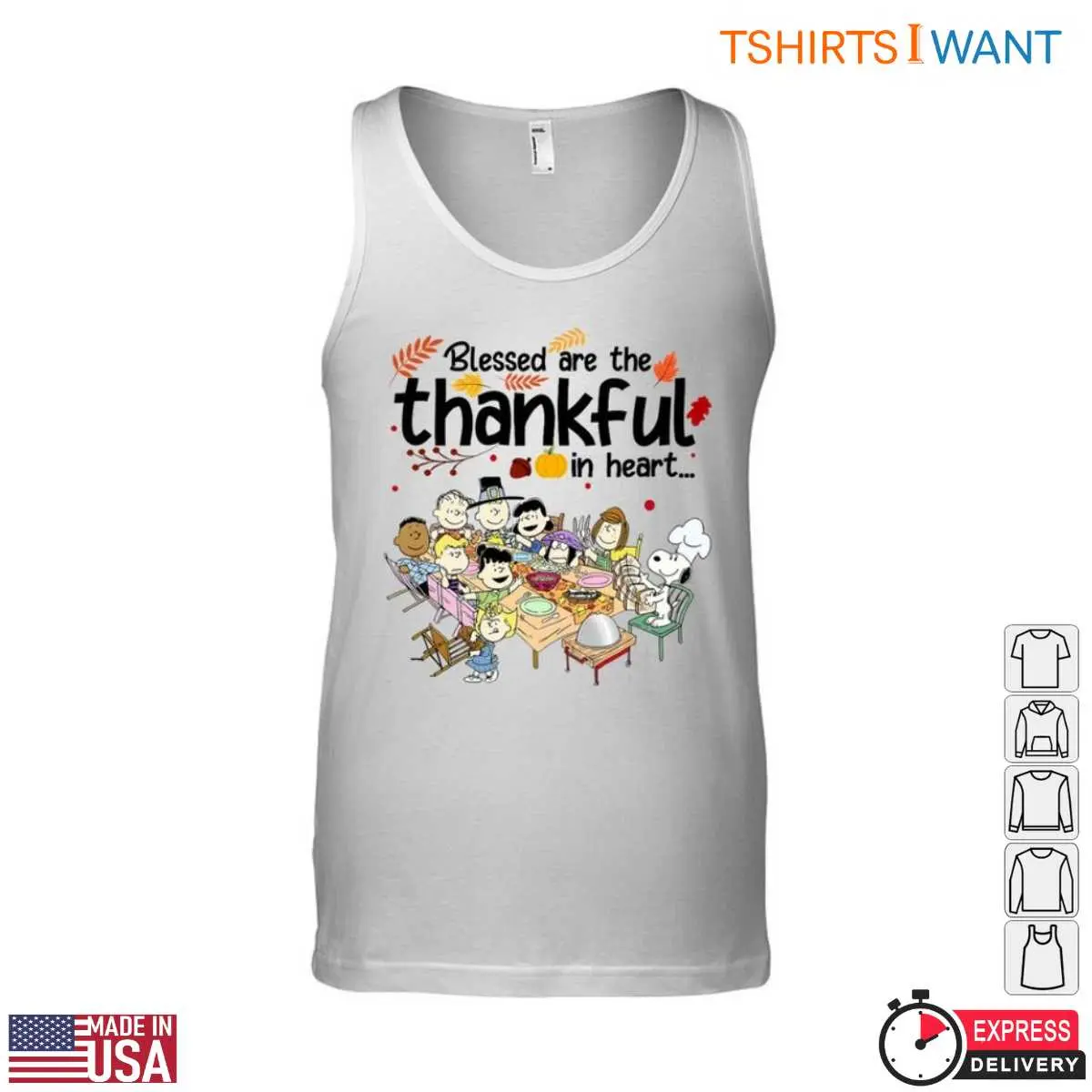 Peanut Characters T Shirt Blessed Thankful Graphic 3 1.jpg