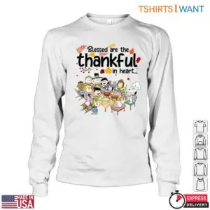 Peanut Characters T-Shirt - Blessed are the Thankful in Heart Graphic Tee 8 Peanut Characters T Shirt Blessed Thankful Graphic 4 1.jpg