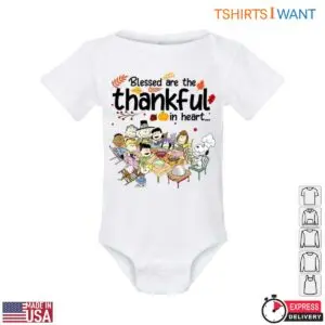 Peanut Characters T-Shirt - Blessed are the Thankful in Heart Graphic Tee 9 Peanut Characters T Shirt Blessed Thankful Graphic 5 1.jpg