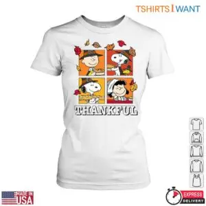 Peanuts Characters Thanksgiving T-Shirt - Snoopy & Friends Grateful Feast Festive Holiday Apparel 8 Peanuts Characters Thanksgiving T Shirt Festive Friends Apparel 2 1.jpg