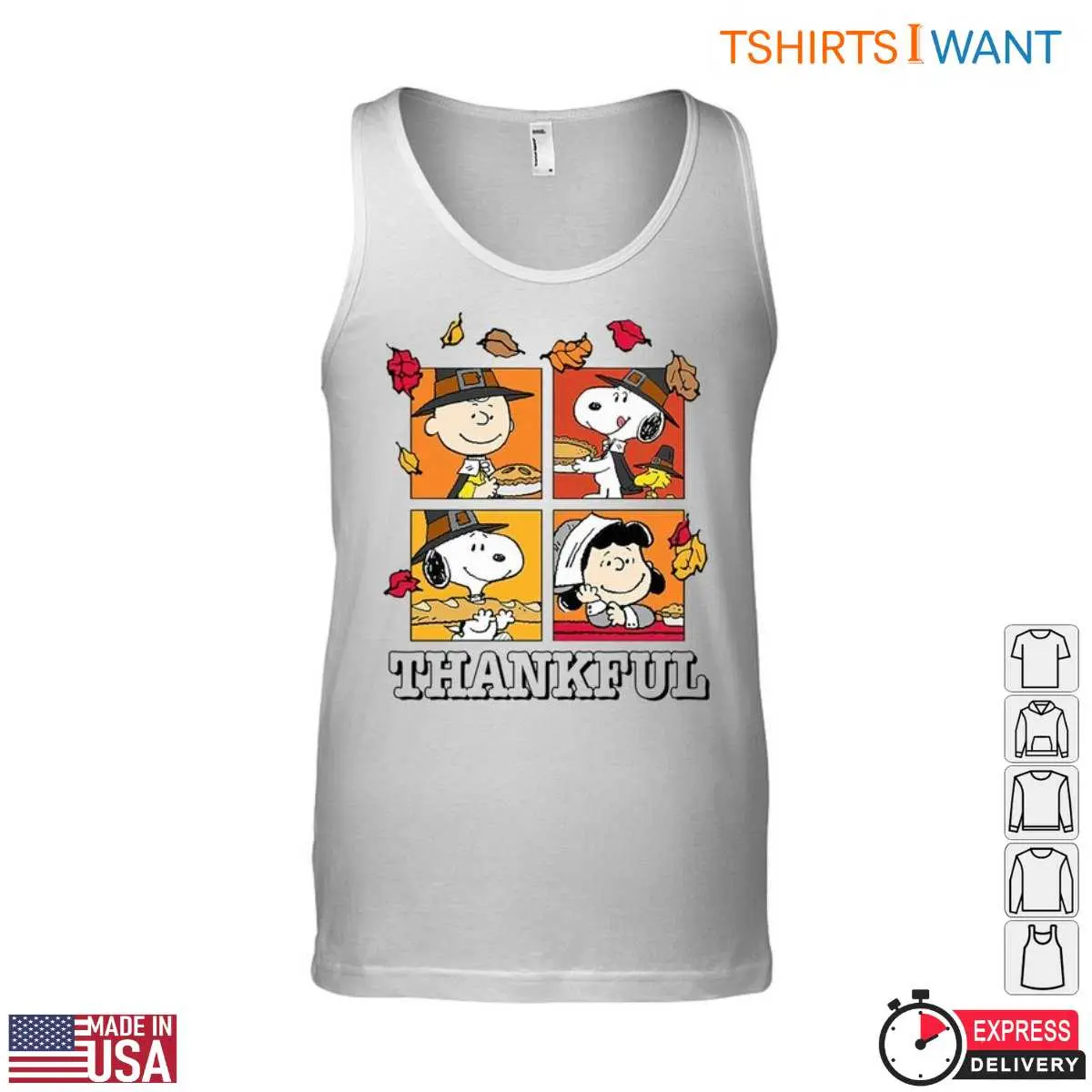 Peanuts Characters Thanksgiving T Shirt Festive Friends Apparel 3 1.jpg