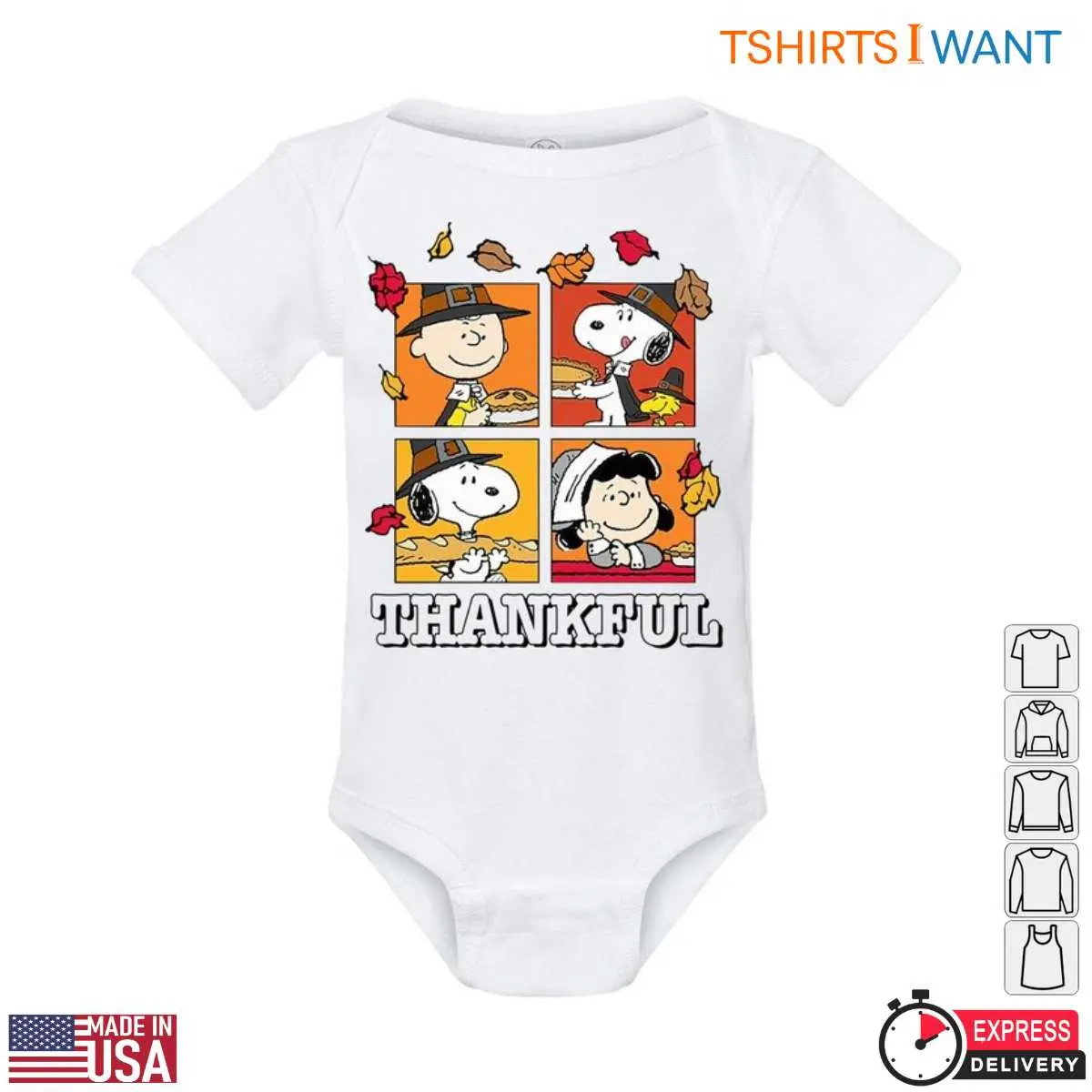 Peanuts Characters Thanksgiving T Shirt Festive Friends Apparel 5 1.jpg