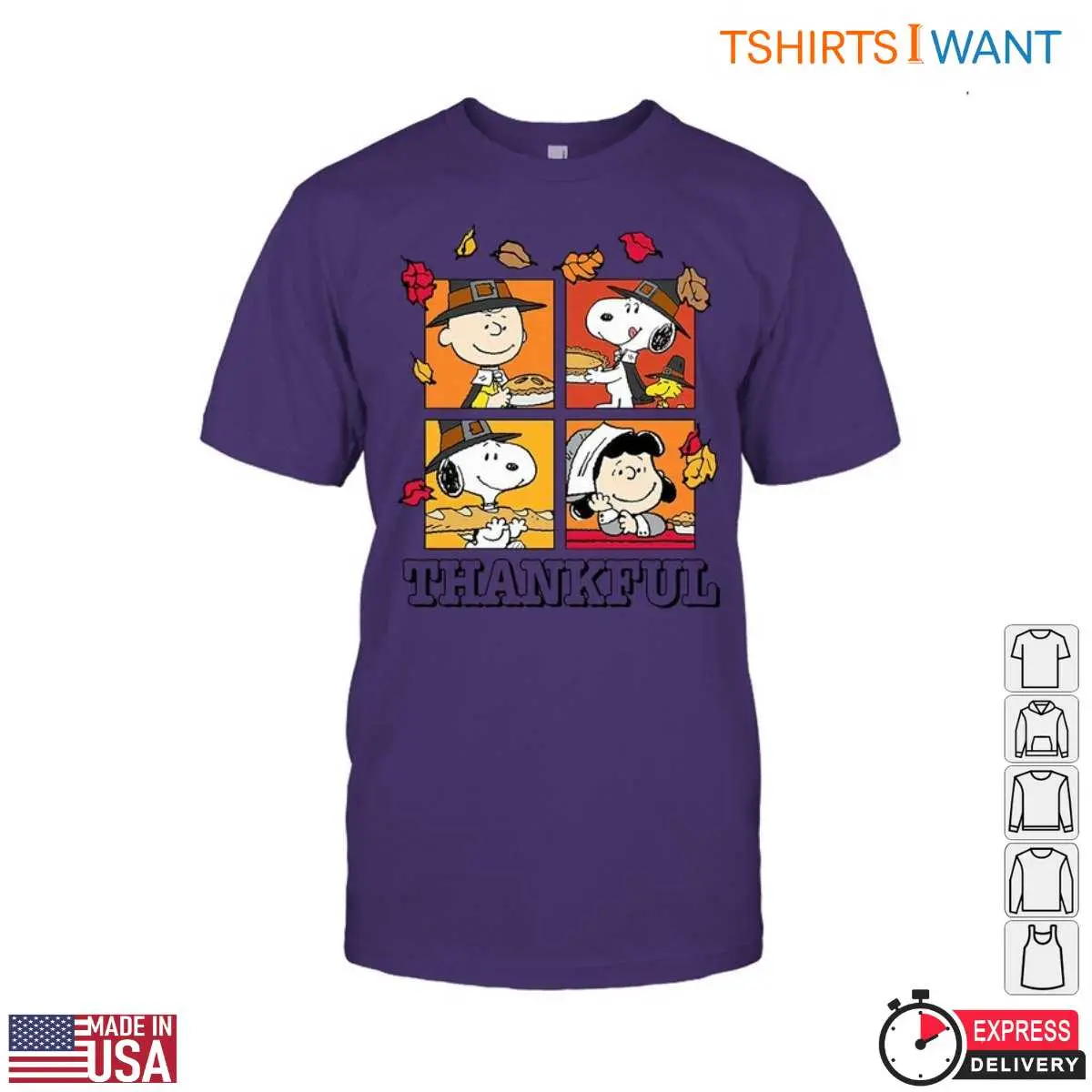 Peanuts Characters Thanksgiving T Shirt Festive Friends Apparel 7 1.jpg