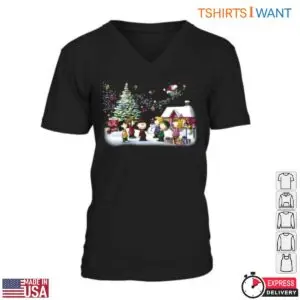 Peanuts Christmas T-Shirt - Festive Holiday Scene with Characters 7 Peanuts Christmas Character Holiday T Shirt 2 1.jpg
