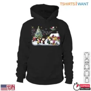 Peanuts Christmas T-Shirt - Festive Holiday Scene with Characters 9 Peanuts Christmas Character Holiday T Shirt 4 1.jpg