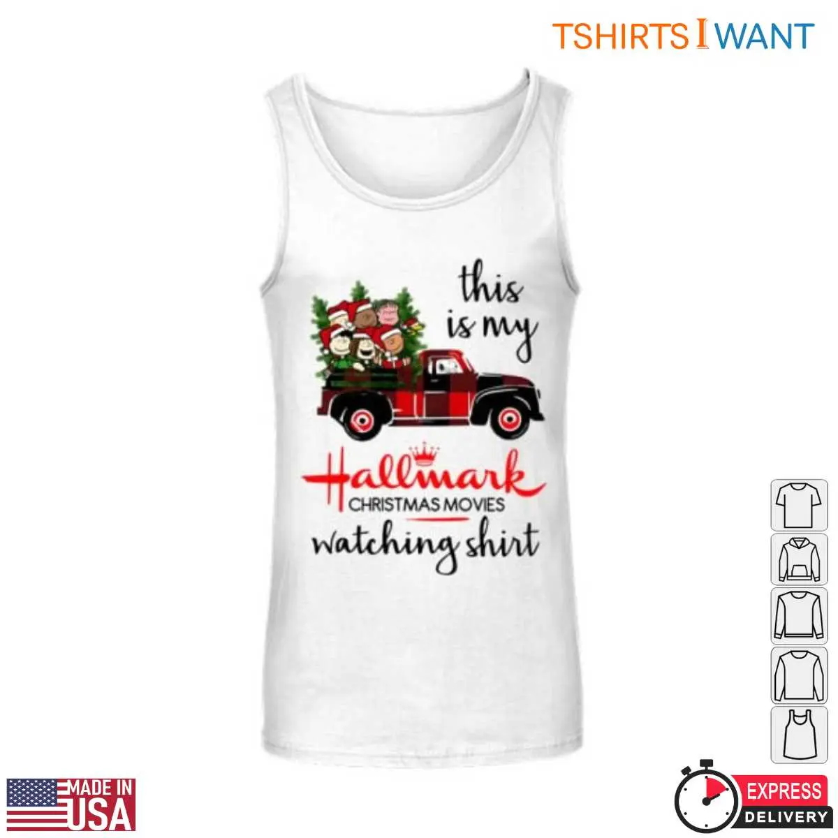 Peanuts Hallmark Christmas T-Shirt - Vintage Truck with Characters and Christmas Tree Design 4 Peanuts Hallmark Christmas T Shirt Vintage Design 4 1.jpg