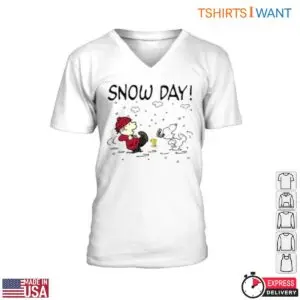 Peanuts Snow Day T-Shirt - Charlie Brown and Snoopy Winter Fun Graphic 7 Peanuts Snow Day Winter Fun Tee 2 1.jpg