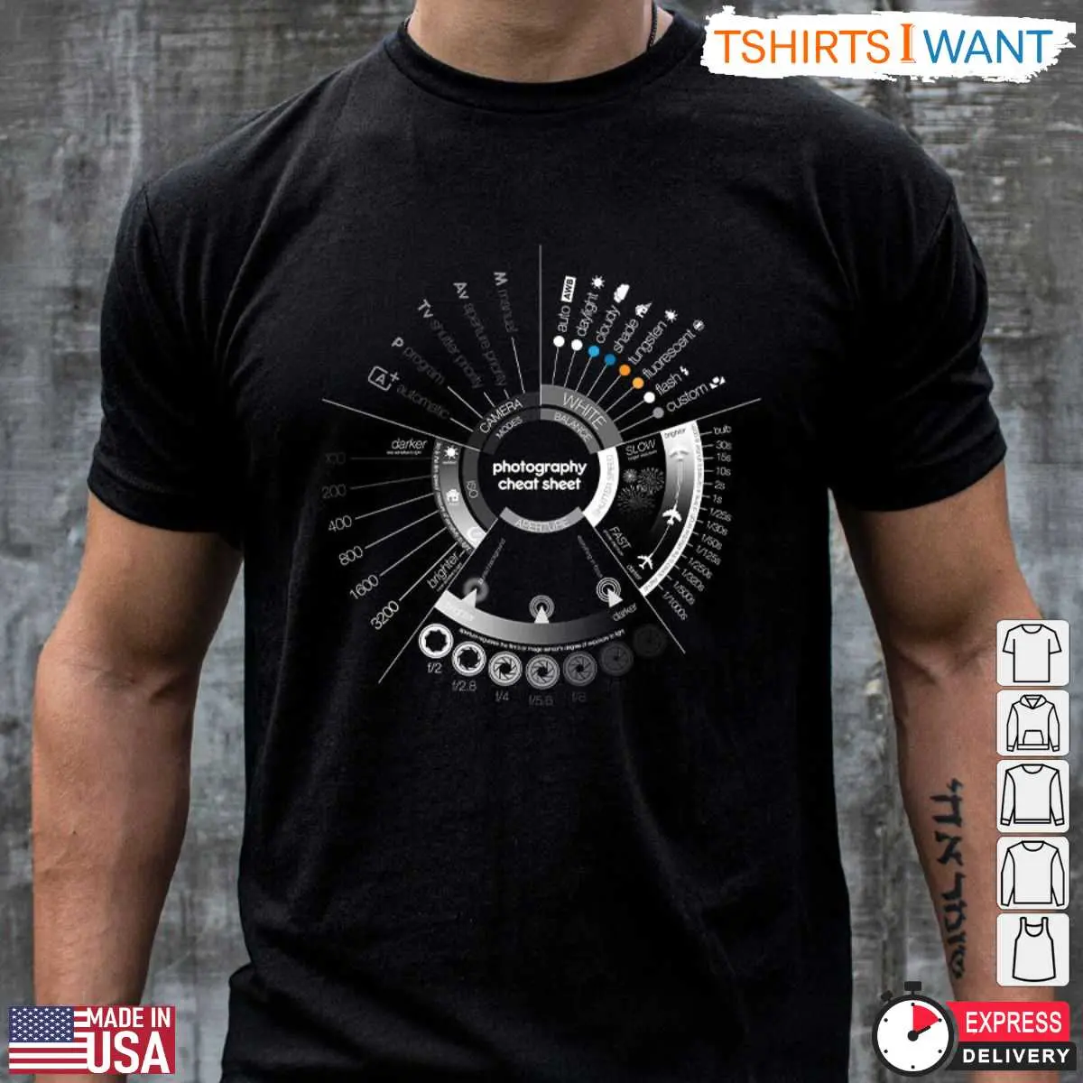 Photography Cheat Sheet Shirt Perfect Gift for Camera Enthusiasts 3 1.jpg