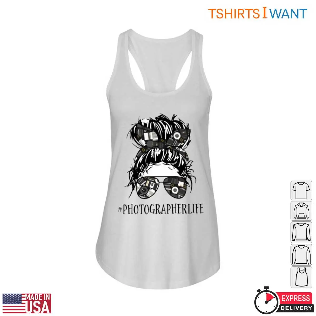 Photography Enthusiast T Shirt Messy Bun Camera 4 1.jpg