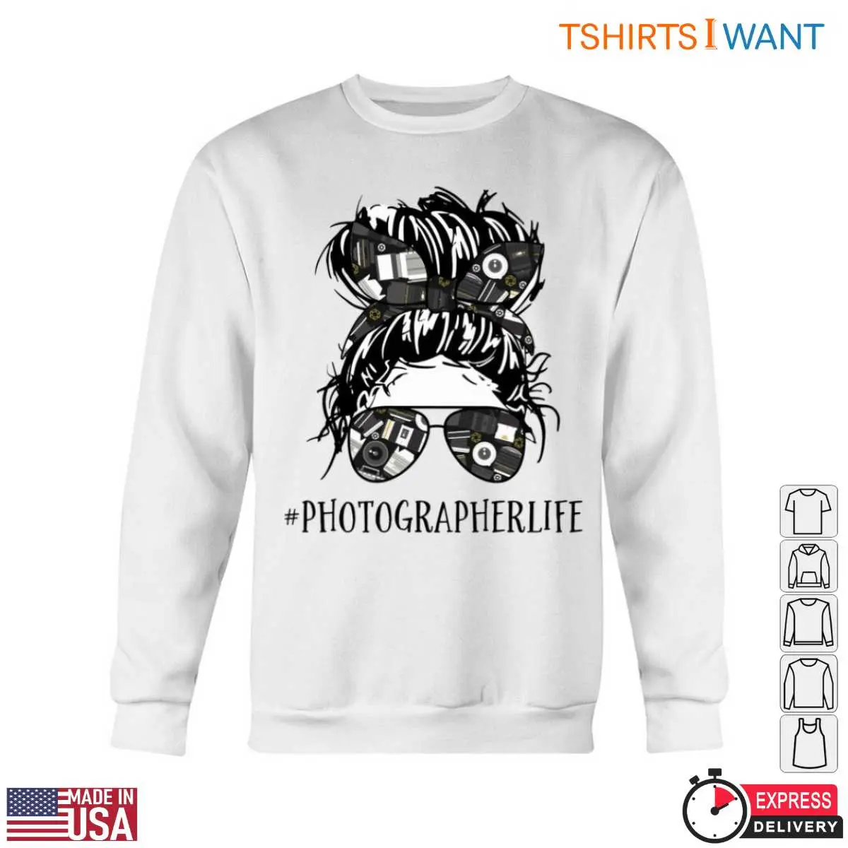 Photography Enthusiast T Shirt Messy Bun Camera 6 1.jpg