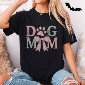 Pink Dog Mom Floral Paw Print T Shirt 5 1.jpg