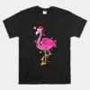 Pink Flamingo Christmas in July Shirt - Funny Santa Hat Tropical Design 13 Pink Flamingo Christmas in July Shirt 1 1.jpg