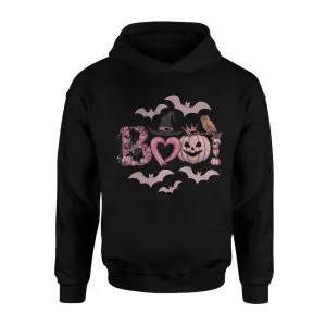 Pink Halloween Boo T-Shirt with Pumpkins, Witch Hat & Bats 8 Pink Halloween Boo T Shirt with Pumpkins Witch Hat Bats 2 1.jpg