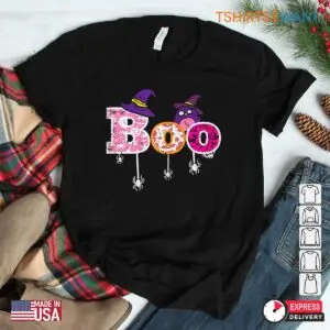 Pink Halloween Shirts: Pink Boo Spider Owl Scary Halloween Costume Tee 7 Pink Halloween Shirts Boo Spider Owl Tee 3 1.jpg