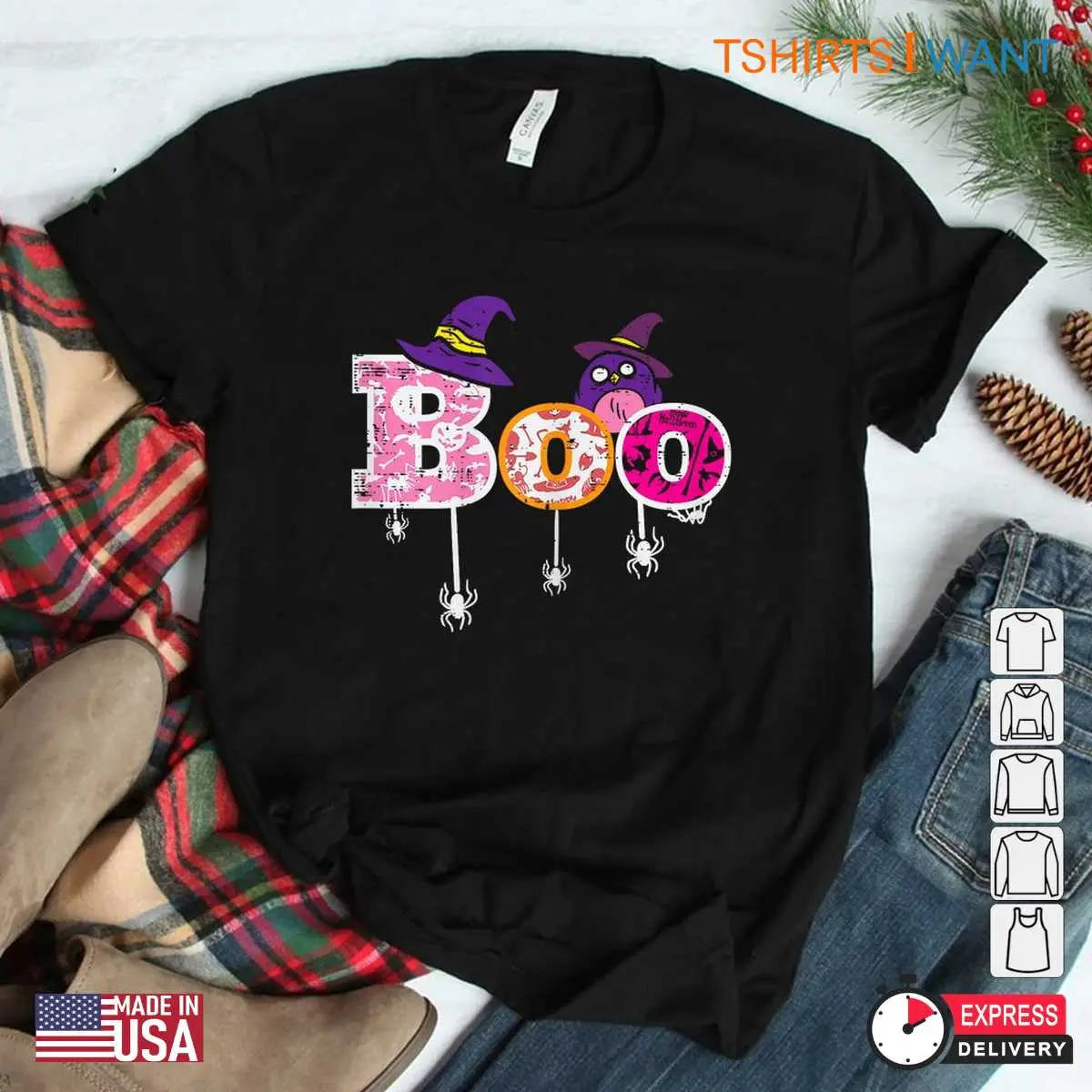 Pink Halloween Shirts Boo Spider Owl Tee 3 1.jpg