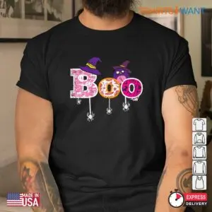 Pink Halloween Shirts: Pink Boo Spider Owl Scary Halloween Costume Tee 8 Pink Halloween Shirts Boo Spider Owl Tee 4 1.jpg