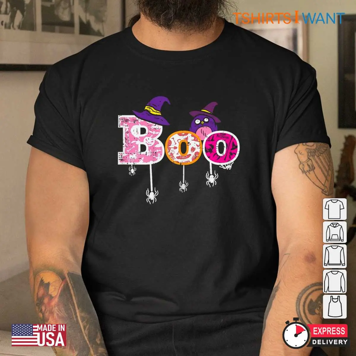 Pink Halloween Shirts Boo Spider Owl Tee 4 1.jpg