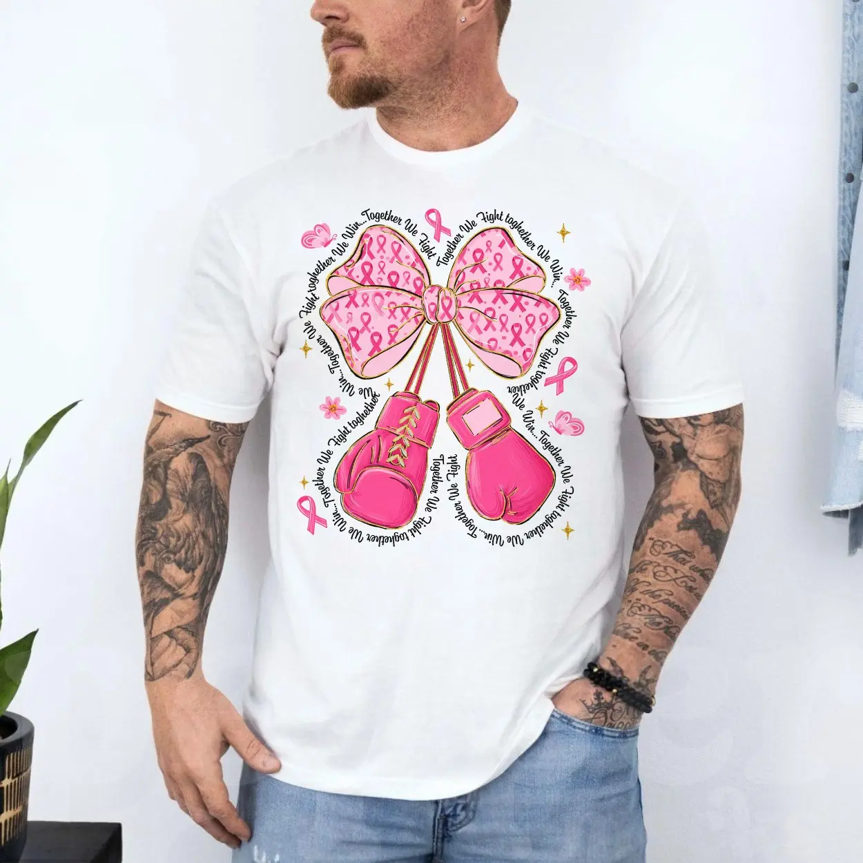 Pink Power Boxing Gloves T Shirt 4 1.jpg