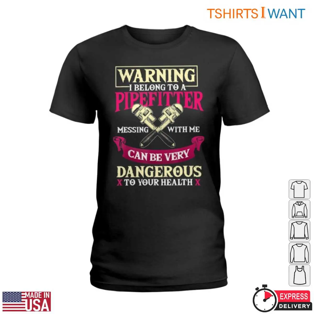 Pipefitter T Shirt Hilarious Graphic with Dangerous Message Tee 2 1.jpg