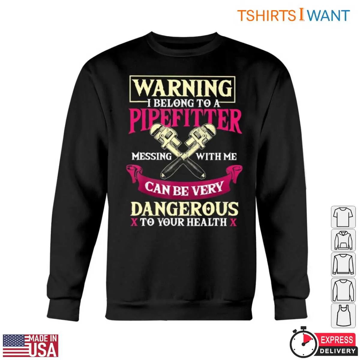 Pipefitter T Shirt Hilarious Graphic with Dangerous Message Tee 5 1.jpg
