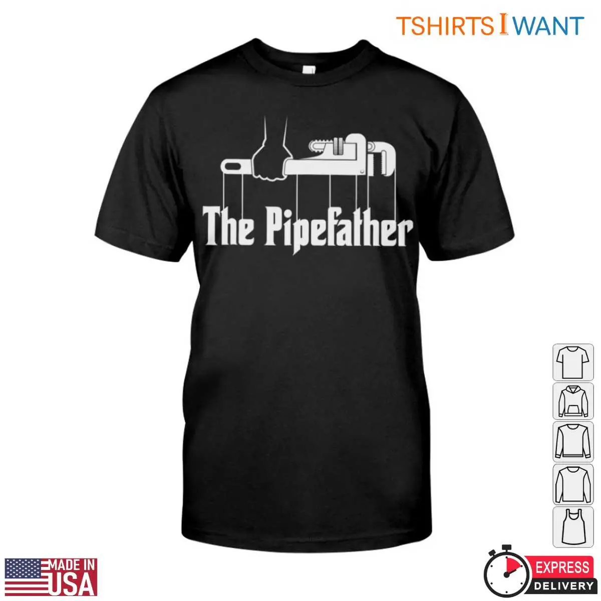 Pipefitter T-Shirt - The Pipefather with Wrench Graphic Tee 1 Pipefitter T Shirt The Pipefather with Wrench Graphic Tee 1 1.jpg