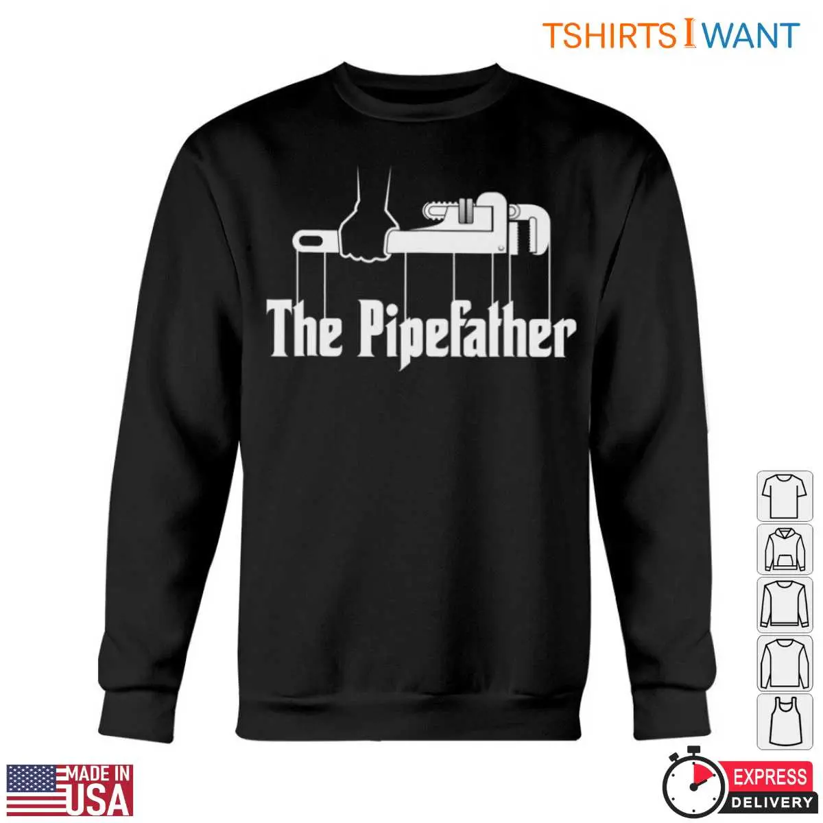 Pipefitter T-Shirt - The Pipefather with Wrench Graphic Tee 5 Pipefitter T Shirt The Pipefather with Wrench Graphic Tee 5 1.jpg