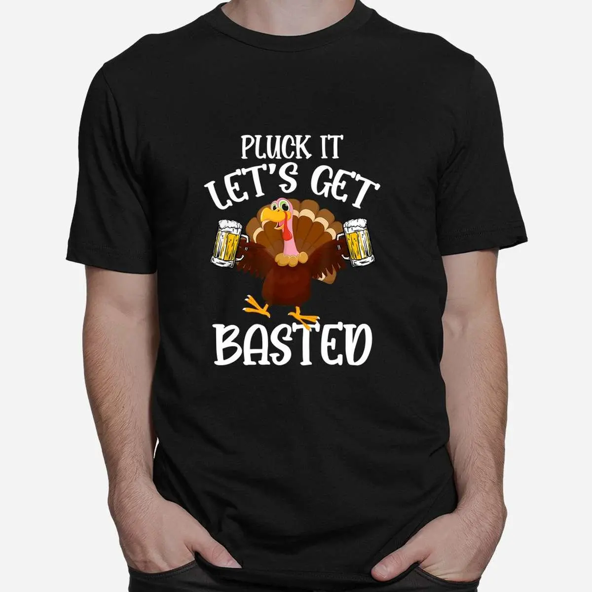 Pluck It Basted Beer Thanksgiving Turkey Shirt 2 1.jpg