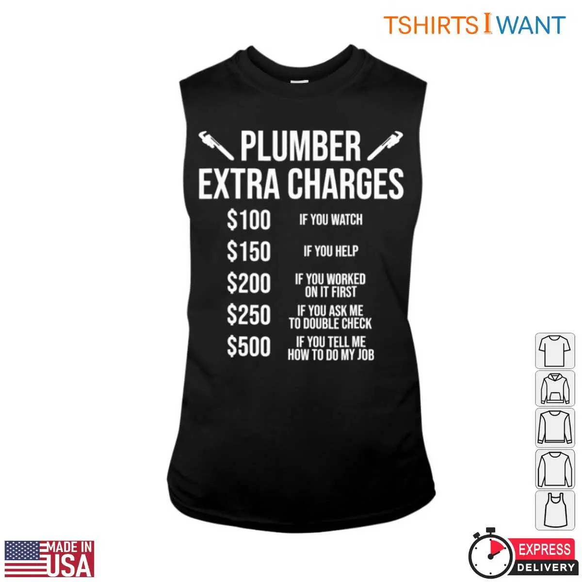 Plumber Charges T Shirt Plumbing Work Fee Humor Tee 3 1.jpg