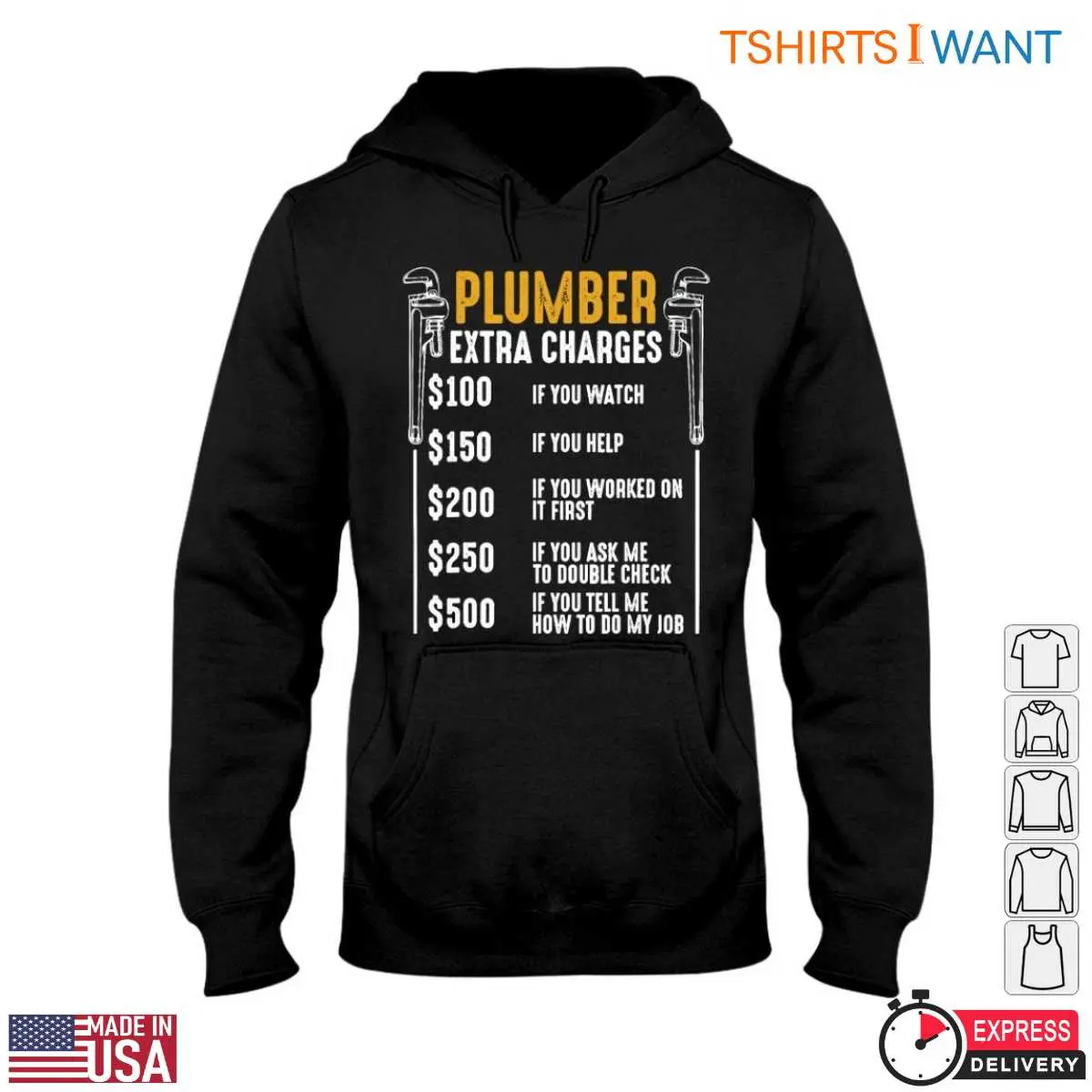 Plumber Extra Charges Funny Design T-Shirt 4 Plumber Extra Charges Funny Design T Shirt 4 1.jpg