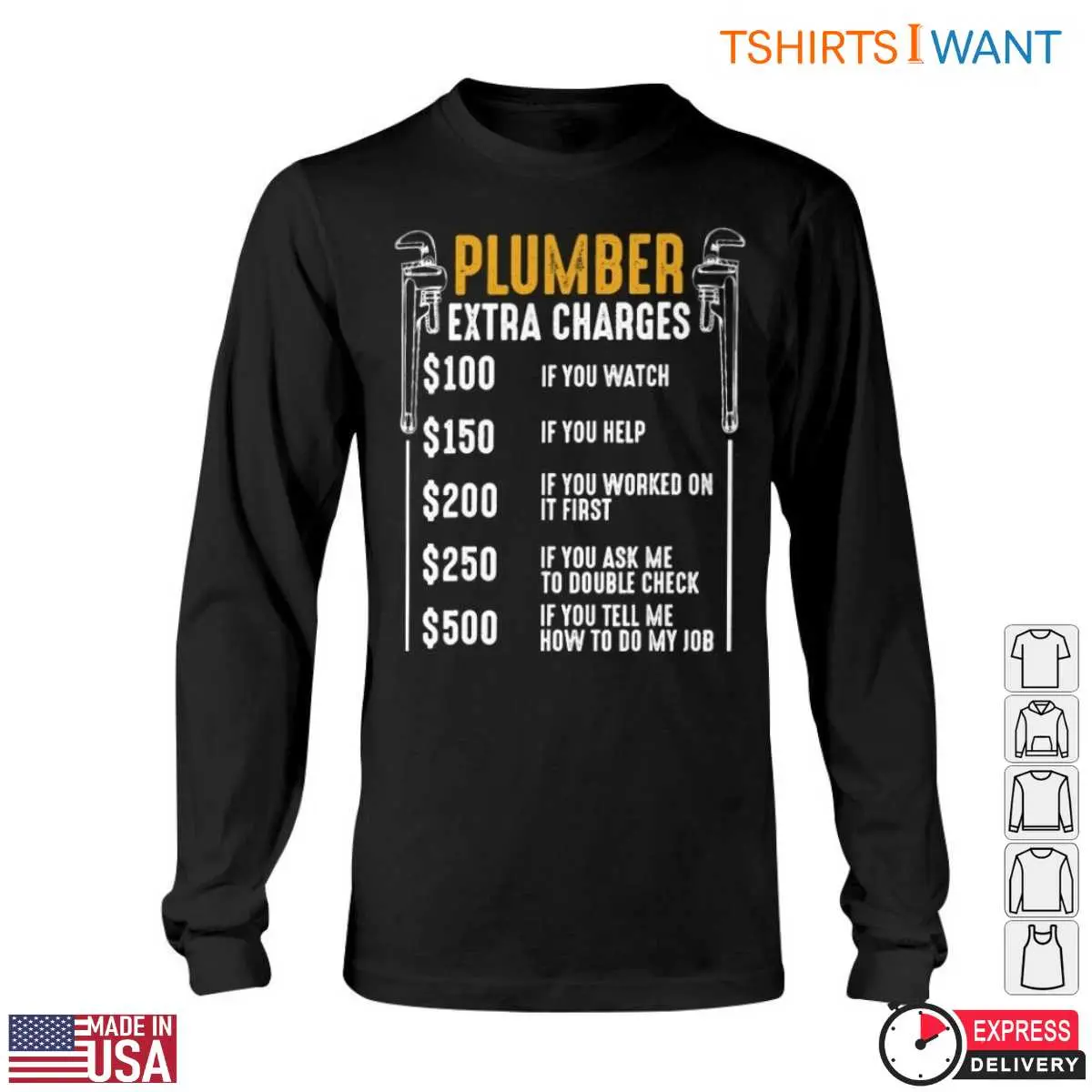 Plumber Extra Charges Funny Design T-Shirt 6 Plumber Extra Charges Funny Design T Shirt 6 1.jpg