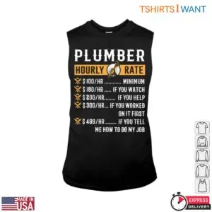 Plumber Hourly Rate T-Shirt - Hilarious Plumber Graphic Shirt with Pricing Breakdown Tee 8 Plumber Hourly Rate T Shirt Hilarious Plumber Graphic Shirt with Pricing Breakdown Tee 3 1.jpg
