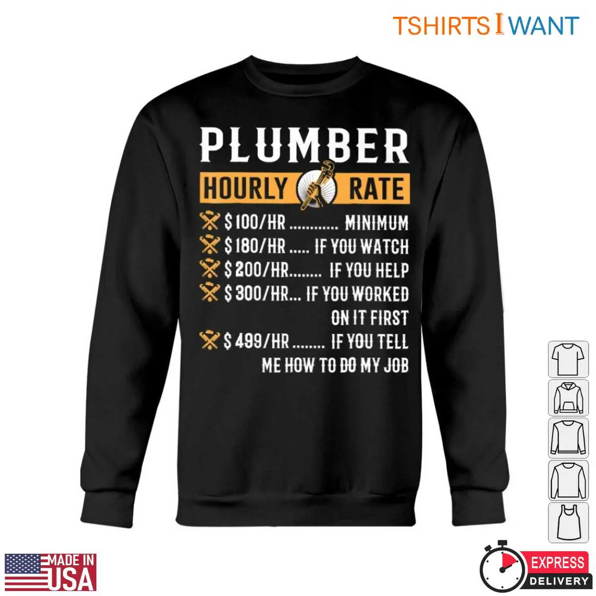 Plumber Hourly Rate T-Shirt - Hilarious Plumber Graphic Shirt with Pricing Breakdown Tee 5 Plumber Hourly Rate T Shirt Hilarious Plumber Graphic Shirt with Pricing Breakdown Tee 5 1.jpg