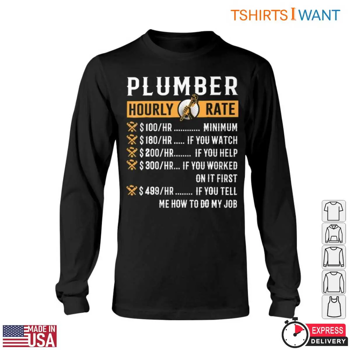 Plumber Hourly Rate T-Shirt - Hilarious Plumber Graphic Shirt with Pricing Breakdown Tee 6 Plumber Hourly Rate T Shirt Hilarious Plumber Graphic Shirt with Pricing Breakdown Tee 6 1.jpg
