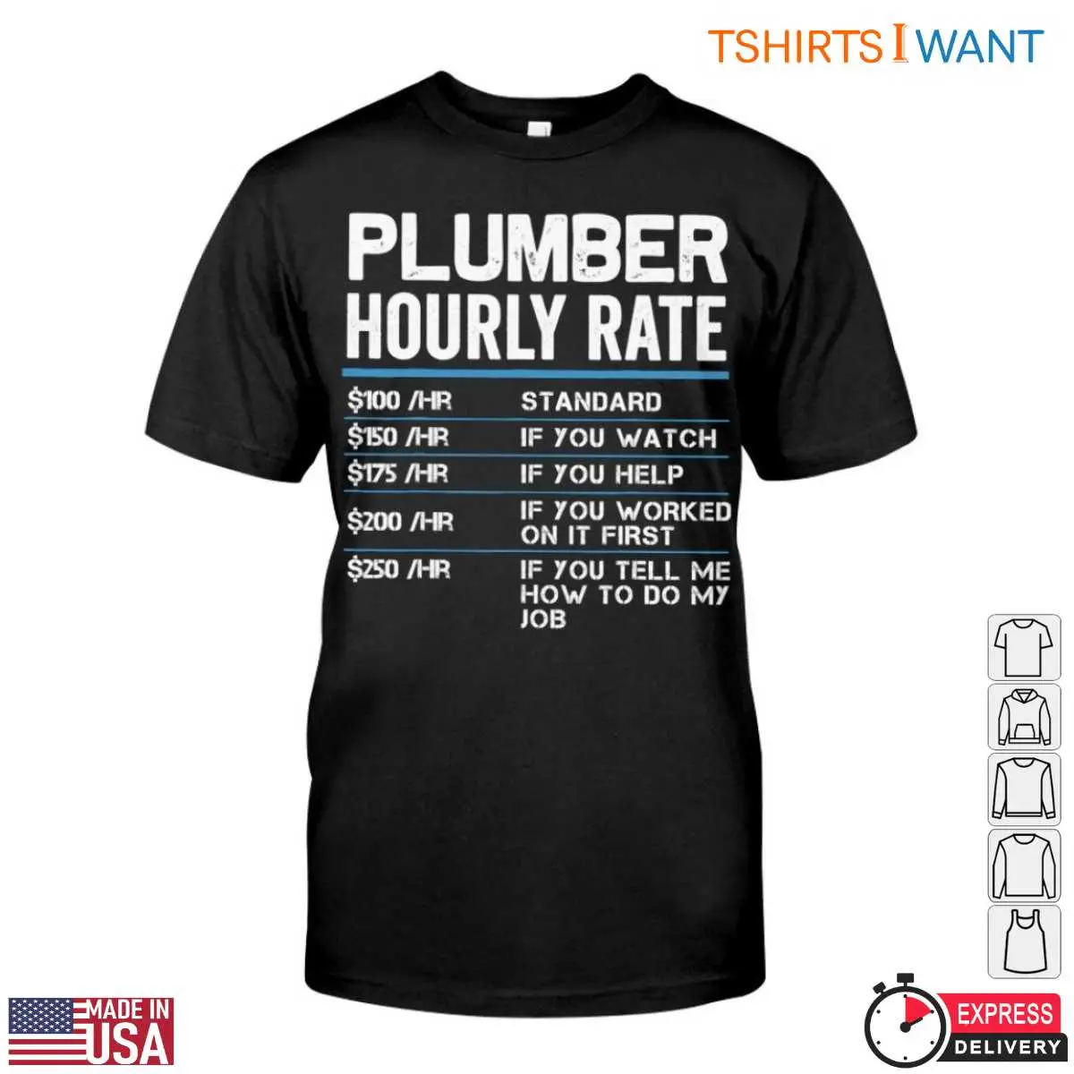 Plumber Hourly Rate T-Shirt - Standard and Extra Charges Plumbing Tee 1 Plumber Hourly Rate T Shirt Standard and Extra Charges Plumbing Tee 1 1.jpg