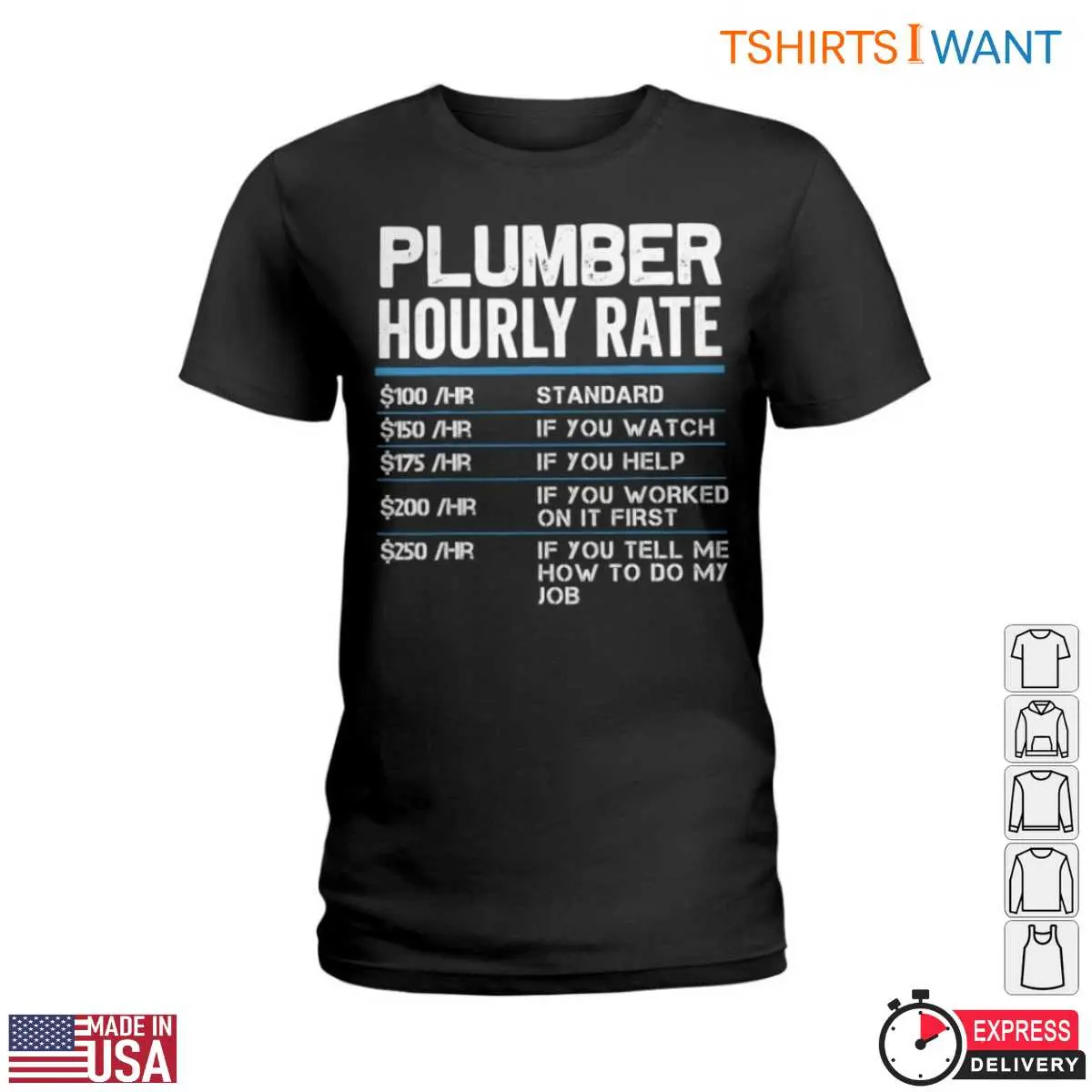 Plumber Hourly Rate T-Shirt - Standard and Extra Charges Plumbing Tee 2 Plumber Hourly Rate T Shirt Standard and Extra Charges Plumbing Tee 2 1.jpg