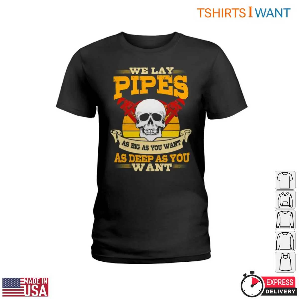 Plumber Skull T-Shirt - We Lay Pipes Graphic Tee 2 Plumber Skull T Shirt We Lay Pipes Graphic Tee 2 1.jpg