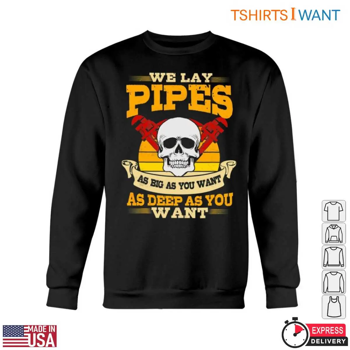 Plumber Skull T-Shirt - We Lay Pipes Graphic Tee 5 Plumber Skull T Shirt We Lay Pipes Graphic Tee 5 1.jpg