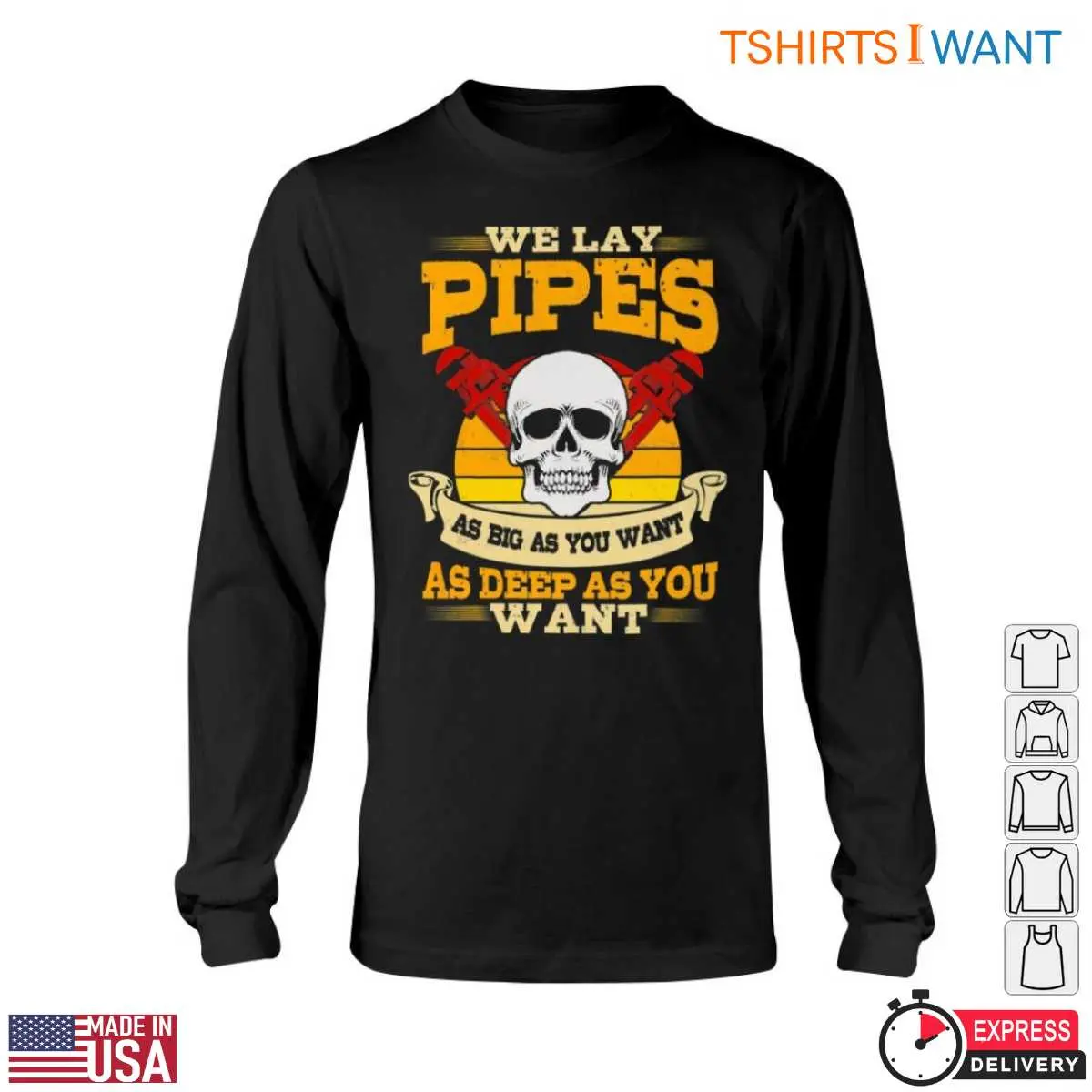 Plumber Skull T-Shirt - We Lay Pipes Graphic Tee 6 Plumber Skull T Shirt We Lay Pipes Graphic Tee 6 1.jpg