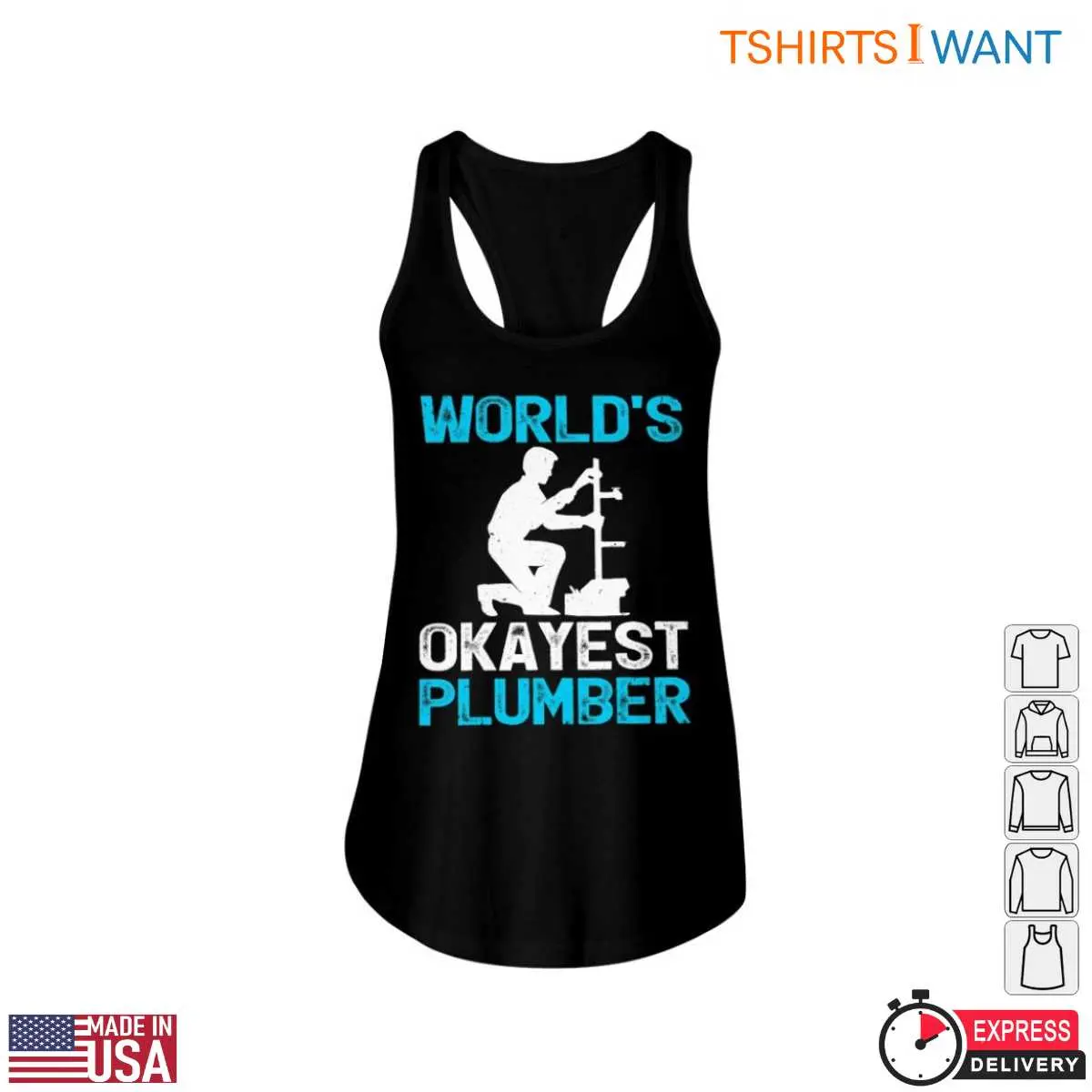 Plumbing Graphics T-Shirt - World's Okayest Plumber Design 3 Plumbing Graphics T Shirt Worlds Okayest Plumber Design 3 1.jpg