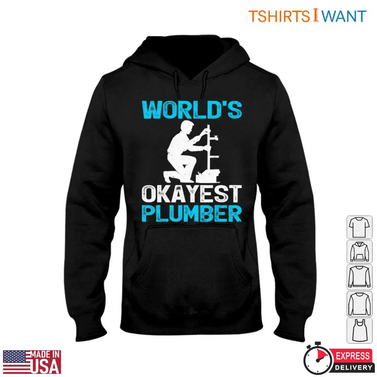 Plumbing Graphics T-Shirt - World's Okayest Plumber Design 4 Plumbing Graphics T Shirt Worlds Okayest Plumber Design 4 1.jpg